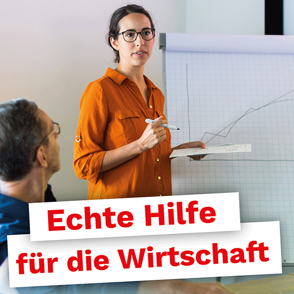 echte Hilfe für düe Wirtschaft